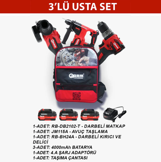 3'lü Usta Set ARM Professional