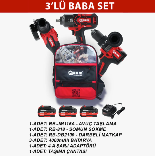 3'lü Baba Set ARM Professional