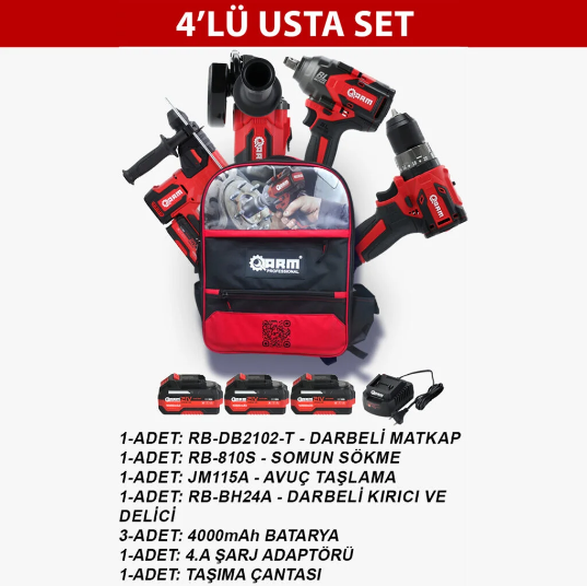 4'lü Usta Set ARM Professional