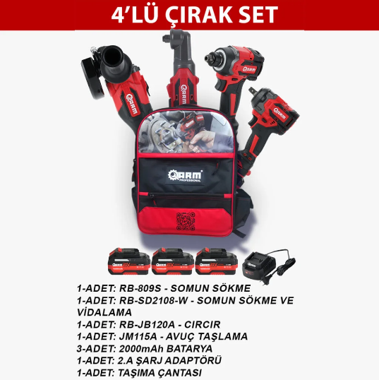 4'lü Çırak Set ARM Professional