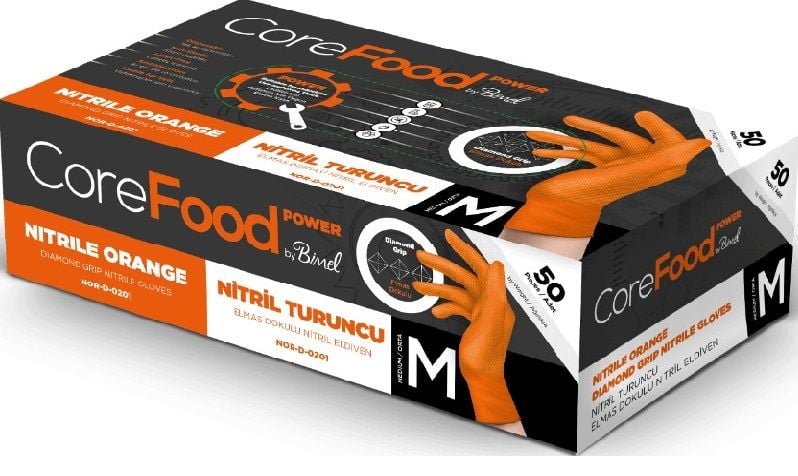 Core Food Extra Kalın Nitril Eldiven 50'Li