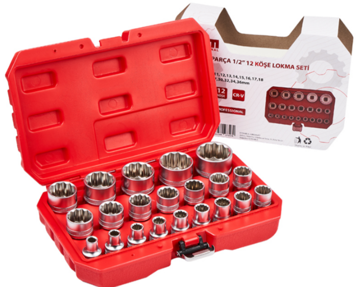ARM Çok Amaçlı (Gear Lock) Yıldız 12 Köşe Lokma Seti 19 Parça