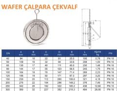 Garanti Wafer Çalpara Çekvalf DN-80
